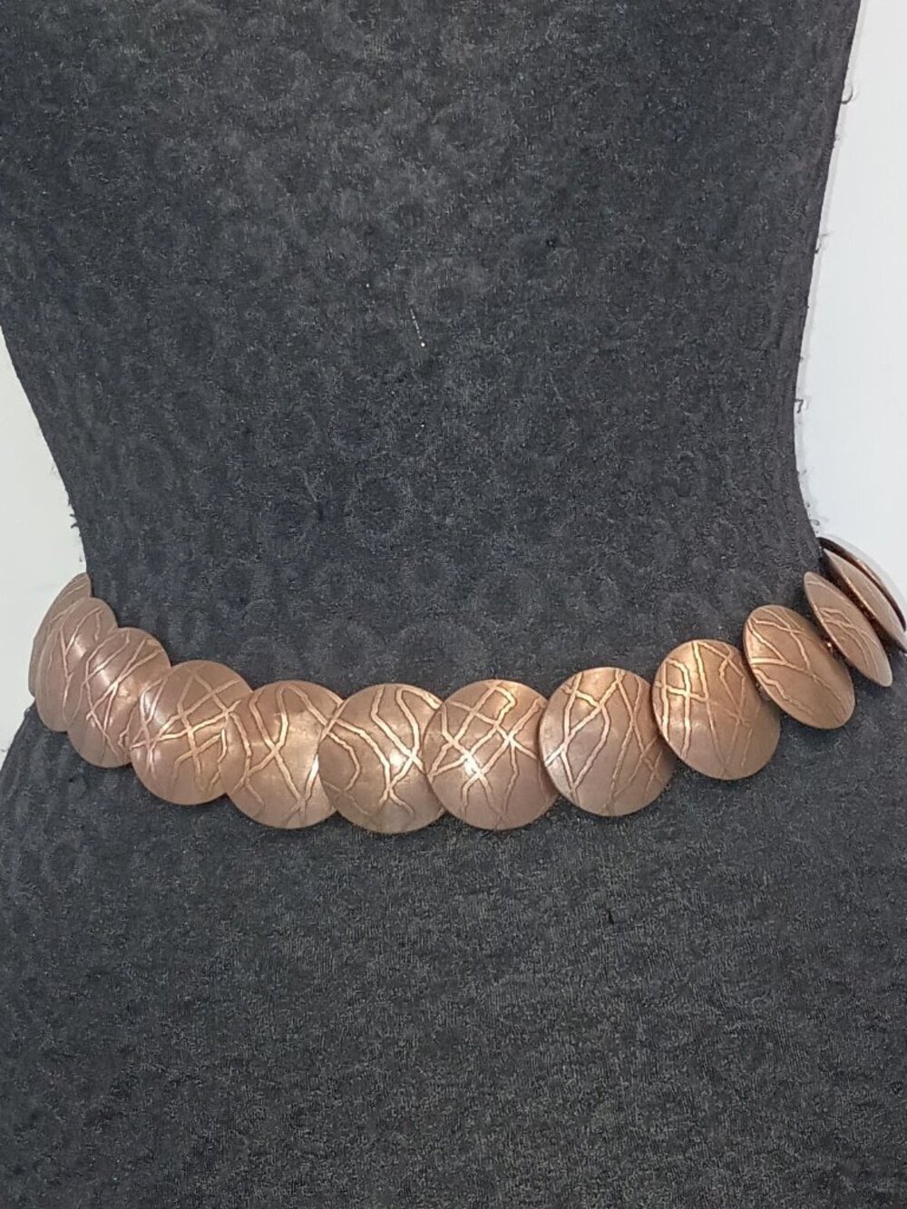 Ferrara 80's Metal Embossed Disc Belt